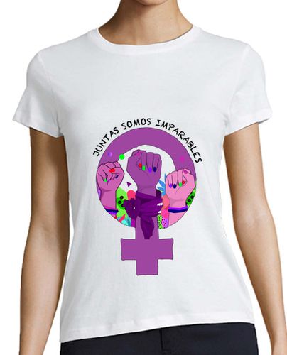 Camiseta mujer JUNTAS SOMOS IMPARABLES LETRAS NEGRAS - latostadora.com - Modalova