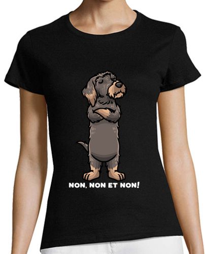 Camiseta mujer perro salchicha de pelo duro - latostadora.com - Modalova