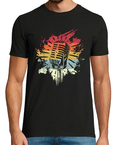 Camiseta cantante vocalista músico micrófono retro mic laTostadora - latostadora.com - Modalova