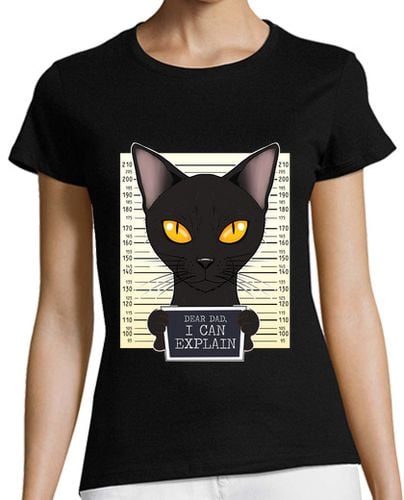 Camiseta Mujer Manga Corta gato bombay papá yo querido papá puedo laTostadora - latostadora.com - Modalova