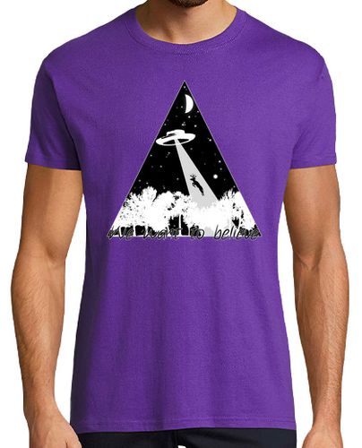 Camiseta "We want to believe" [Chico - Morado] laTostadora - latostadora.com - Modalova