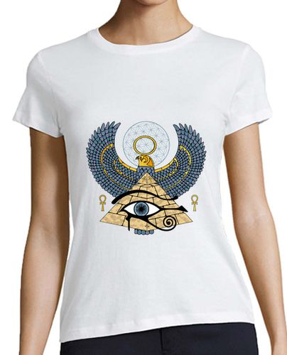 Camiseta mujer horus falcon horus ankh flor de la vida laTostadora - latostadora.com - Modalova