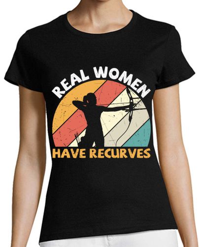 Camiseta mujer las mujeres reales tienen recurvas - latostadora.com - Modalova