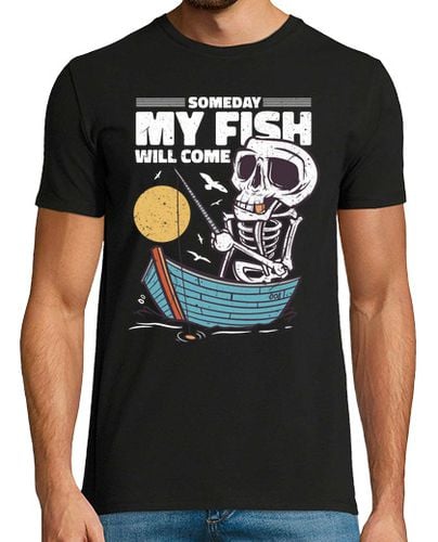 Camiseta Hombre Manga Corta ángel divertido que dice barco de pesca laTostadora - latostadora.com - Modalova