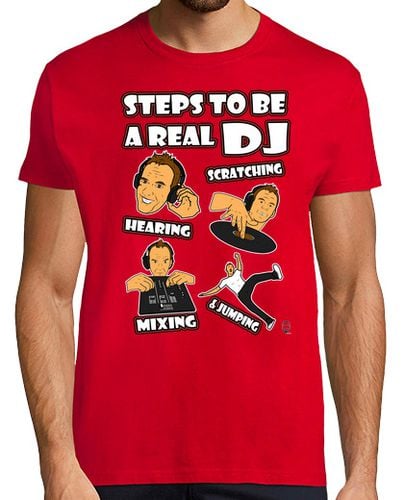 Camiseta Hombre Manga Corta Steps to be a real DJ laTostadora - latostadora.com - Modalova