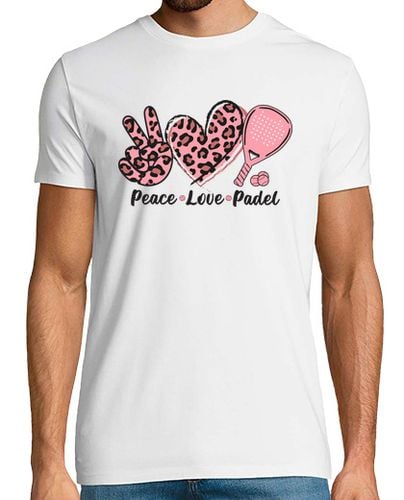 Camiseta Hombre Manga Corta paz amor pádel madre jugador de pádel laTostadora - latostadora.com - Modalova