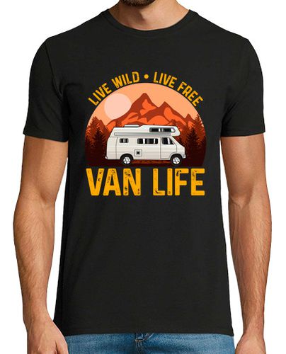 Camiseta Van Life Vida Autocaravana Camping Naturaleza Furgo Camper Caravana - latostadora.com - Modalova