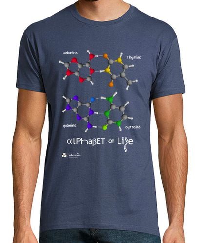 Camiseta Hombre Manga Corta ɑlPhaβET of Life (fondos oscuros) laTostadora - latostadora.com - Modalova