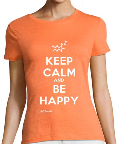 Camiseta mujer Keep calm and be happy :) (fondos oscuros) - latostadora.com - Modalova