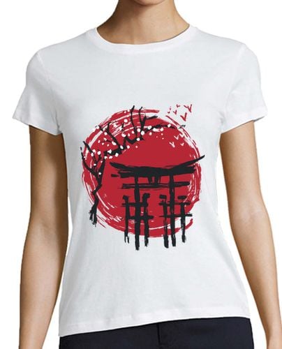 Camiseta Mujer Manga Corta templo japonés laTostadora - latostadora.com - Modalova