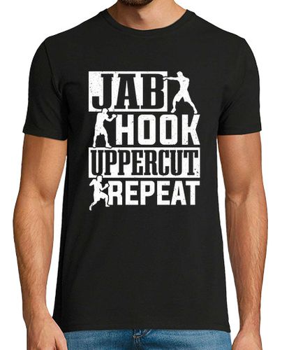 Camiseta Boxer Jab Hook Uppercut Repeat Boxing - latostadora.com - Modalova