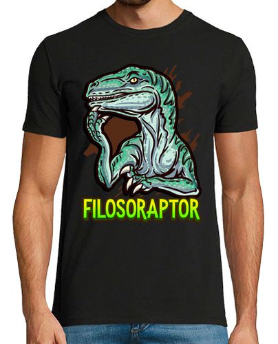 Camiseta Hombre Manga Corta Filosoraptor Dinosaurio Filósofo Humor Profesor De Filosofía laTostadora - latostadora.com - Modalova