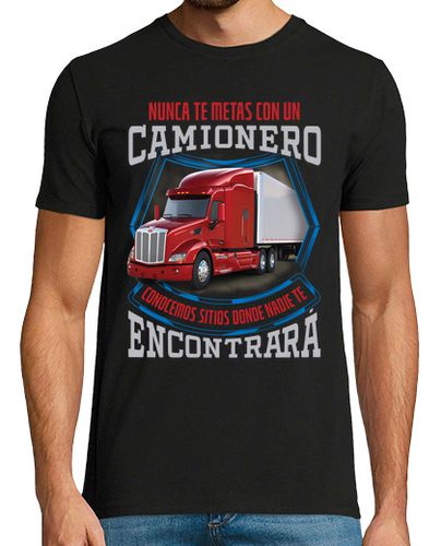 Camiseta Hombre Manga Corta Caminonero Chófer Conductor De Camión Trailer No te Metas Humor Camiones laTostadora - latostadora.com - Modalova