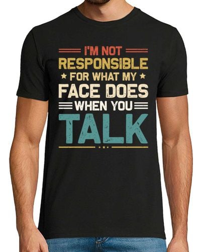 Camiseta no responsable de mi cara cita divertid laTostadora - latostadora.com - Modalova