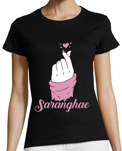 Camiseta mujer saranghae coreano amor corazón k pop co - latostadora.com - Modalova