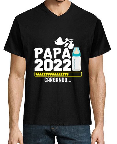 Camiseta Hombre Cuello Pico Papa 2022 regalo futuro padre laTostadora - latostadora.com - Modalova