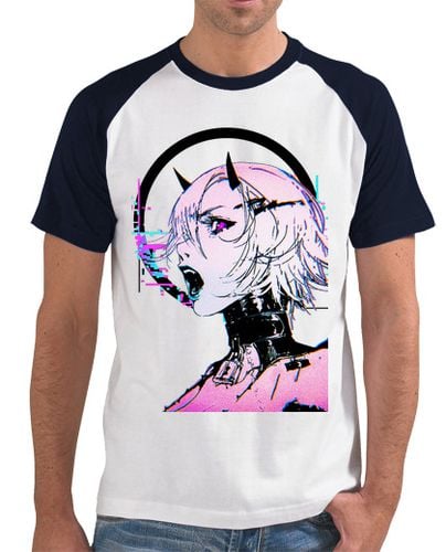 Camiseta Hombre Estilo Béisbol Chica Molona Estilo Moderno Cyberpunk laTostadora - latostadora.com - Modalova