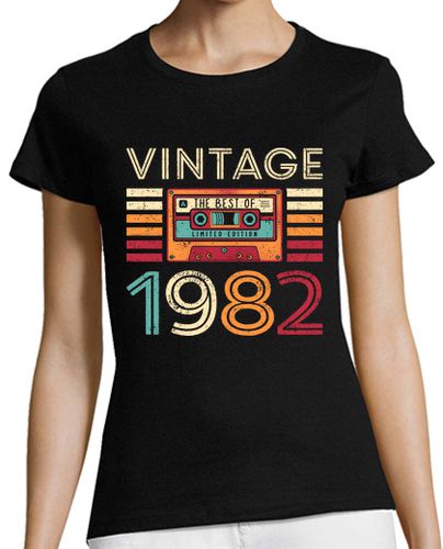 Camiseta mujer Vintage 1982 - latostadora.com - Modalova