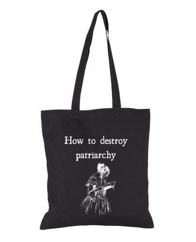 Bolsa De Tela How to destroy patriarchy tote black laTostadora - latostadora.com - Modalova