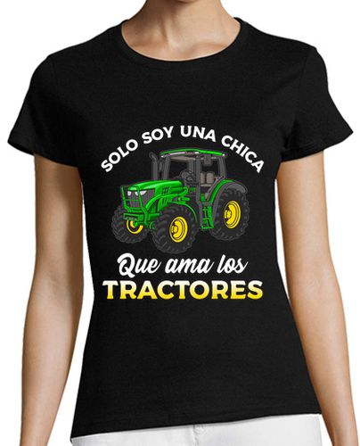 Camiseta mujer Una Chica Que Ama Los Tractores - latostadora.com - Modalova
