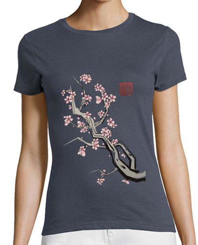 Camiseta mujer Cherry Sumi chica gris oscuro laTostadora - latostadora.com - Modalova