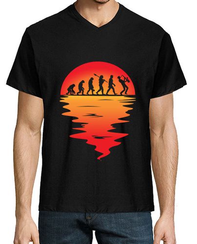 Camiseta evolución del hombre saxofón música sol - latostadora.com - Modalova
