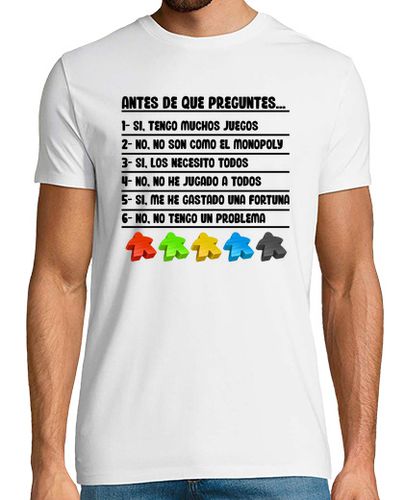 Camiseta Hombre Manga Corta Aficionado a juegos de mesa fondo claro laTostadora - latostadora.com - Modalova