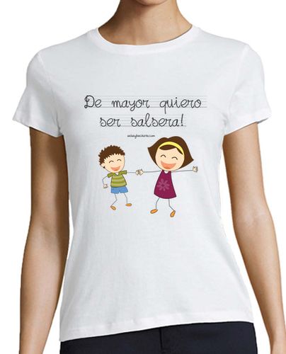 Camiseta Mujer Manga Corta camiseta corta de mayor quiero ser salsera pareja laTostadora - latostadora.com - Modalova