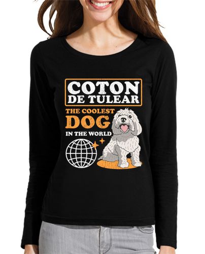 Camiseta Mujer Manga Larga coton de tulear perro más cool laTostadora - latostadora.com - Modalova