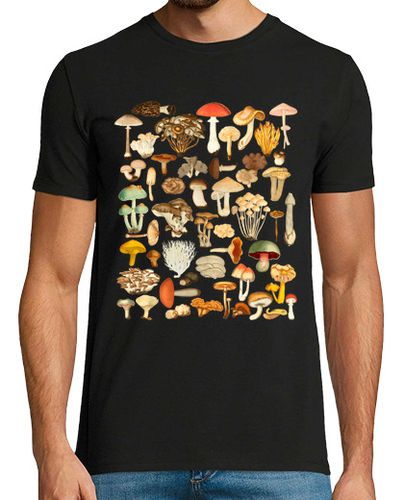 Camiseta Hombre Manga Corta Colección De Setas Micología Micólogo Boletaire Naturaleza laTostadora - latostadora.com - Modalova