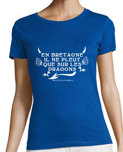 Camiseta mujer bretaña sólo llueve sobre dragones - latostadora.com - Modalova