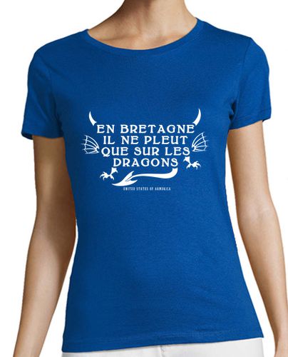 Camiseta Mujer Manga Corta bretaña sólo llueve sobre dragones laTostadora - latostadora.com - Modalova