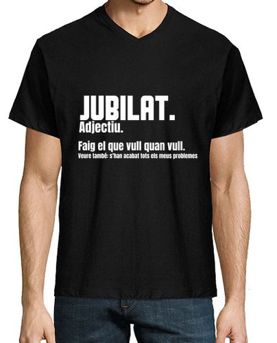 Camiseta Hombre Cuello Pico jubilat retirat català jubilado laTostadora - latostadora.com - Modalova