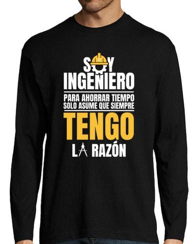 Camiseta Hombre Manga Larga soy ingeniero asume que siempre tengo l laTostadora - latostadora.com - Modalova