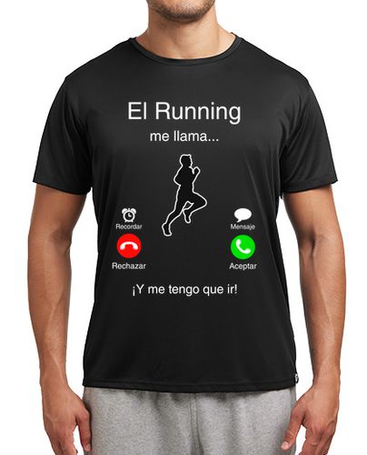 Camiseta deportiva El Running Me Llama y me tengo que ir - latostadora.com - Modalova