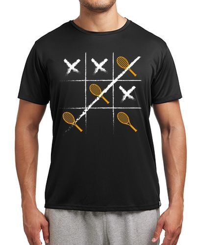 Camiseta Hombre Deportiva Juego Tres en Raya Raqueta Tenis Naranj laTostadora - latostadora.com - Modalova