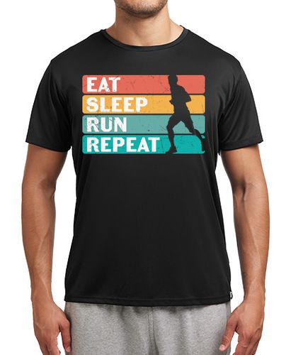 Camiseta deportiva comer dormir correr repetir - latostadora.com - Modalova