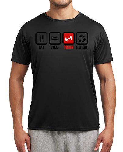 Camiseta Hombre Deportiva comer dormir tren entrenamiento laTostadora - latostadora.com - Modalova