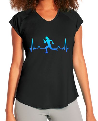 Camiseta Mujer Deportiva corriendo línea de latido regalo de cor laTostadora - latostadora.com - Modalova