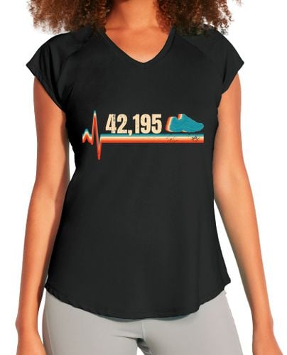 Camiseta Mujer Deportiva corredor de maratón retro latido del co laTostadora - latostadora.com - Modalova