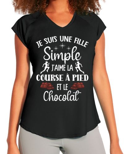 Camiseta deportiva mujer chica de chocolate simple corriendo - latostadora.com - Modalova