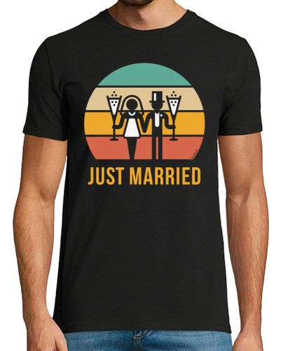 Camiseta recién casados - vino - puesta de sol - latostadora.com - Modalova