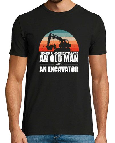 Camiseta nunca subestimes a un anciano con una excavadora - latostadora.com - Modalova