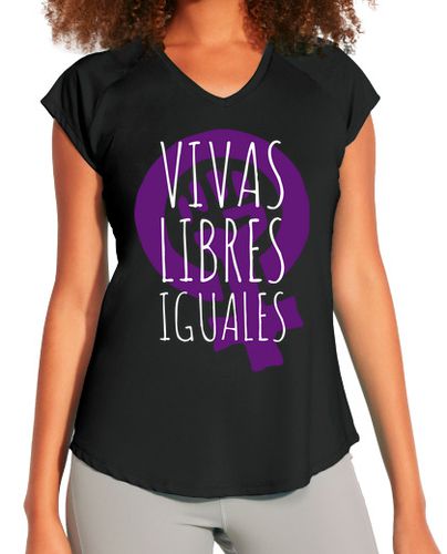 Camiseta deportiva mujer Vivas, Libres e Iguales - latostadora.com - Modalova