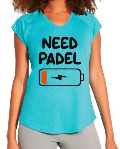 Camiseta mujer necesito padel tenis bateria baja - latostadora.com - Modalova