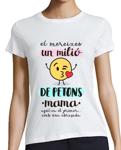 Camiseta Mujer Manga Corta Un milió de petons mama laTostadora - latostadora.com - Modalova