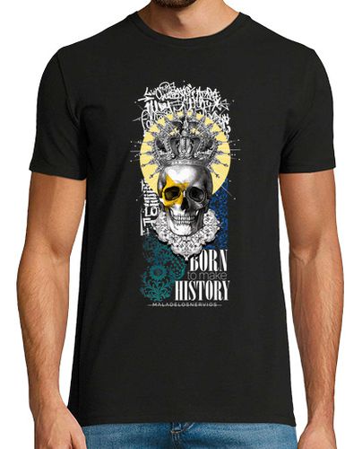 Camiseta Born to make History - Letra Blanca - latostadora.com - Modalova