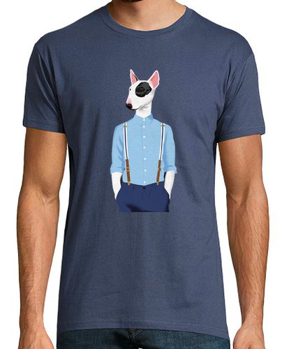 Camiseta Hombre Manga Corta bull terrier skinhead azul / gris laTostadora - latostadora.com - Modalova