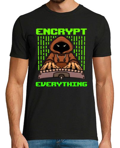 Camiseta Hombre Manga Corta piratería cifrar todo ciberseguridad hacker laTostadora - latostadora.com - Modalova