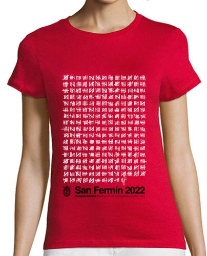 Camiseta mujer San Fermín 2022 camiseta roja chica - latostadora.com - Modalova